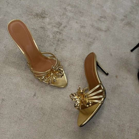 Damen offene High Heel Sandalen mit dekorativem Riemendesign