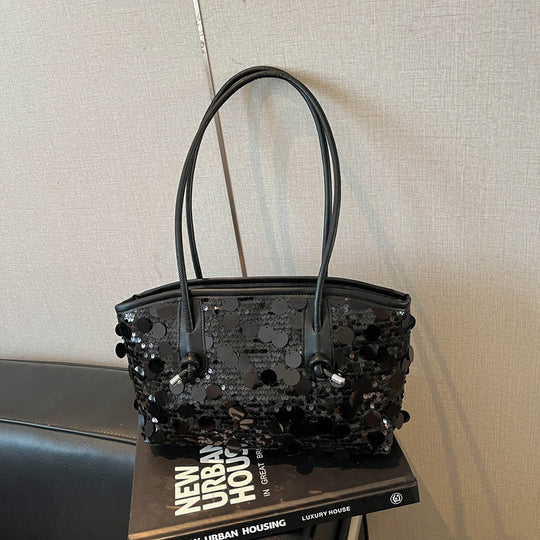 Damen glamouröse Umhängetasche mit funkelndem Pailletten-Design Nord Taschen