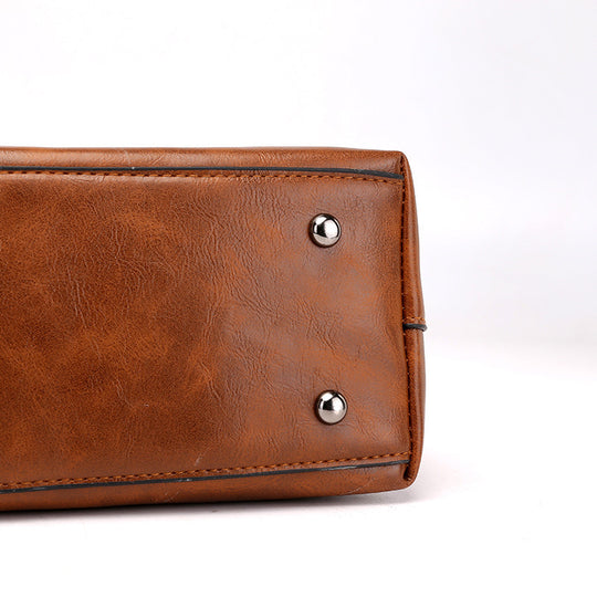Damen modische Handtasche mit strukturiertem Kunstleder und praktischen Außentaschen Nord Taschen