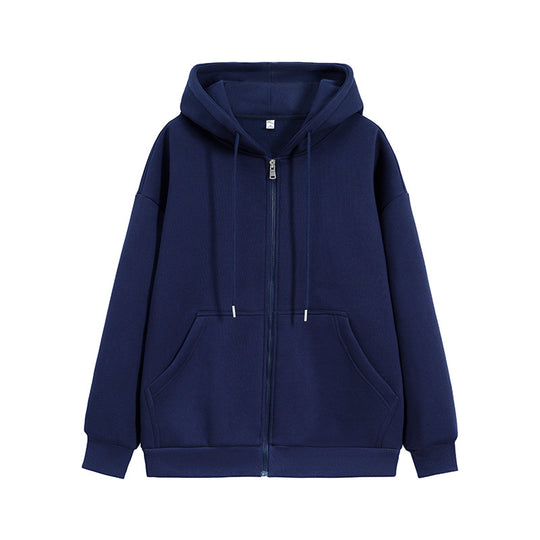 Unisex Oversize Kapuzen-Fleecejacke mit Boxy-Schnitt und Metall-Reißverschluss Nord Taschen