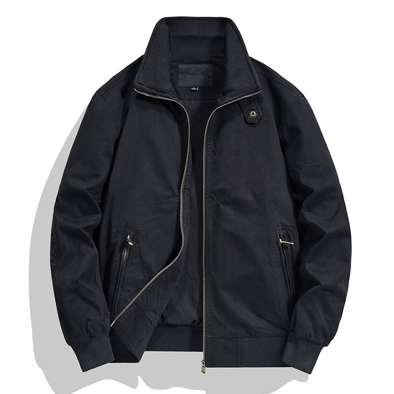 Herren Baumwoll-Canvas-Blouson mit Rippbündchen und Stehkragen Nord Taschen