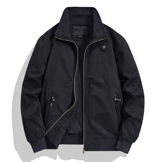Herren Baumwoll-Canvas-Blouson mit Rippbündchen und Stehkragen Nord Taschen