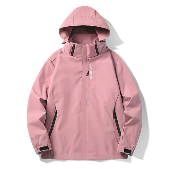 Herren Wasser- und winddichte technische Kapuzen-Outdoorjacke mit verschweißten Nähten und atmungsaktivem Futter Nord Taschen