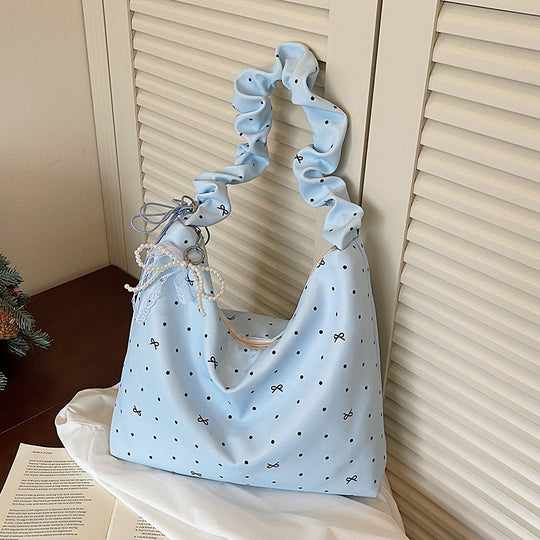 Damen Hobo-Tasche mit trendigem Punktedesign und geflochtenem Schulterriemen Nord Taschen