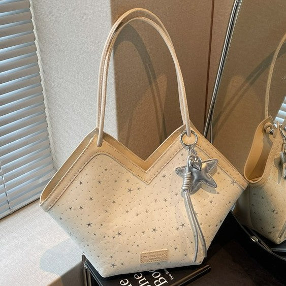 Damen asymmetrische Handtasche mit funkelndem Sternenmotiv Nord Taschen