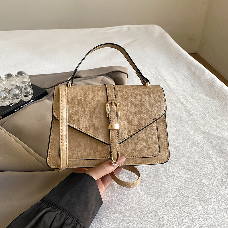 Damen hochwertige Lederhandtasche mit elegantem Verschluss Nord Taschen