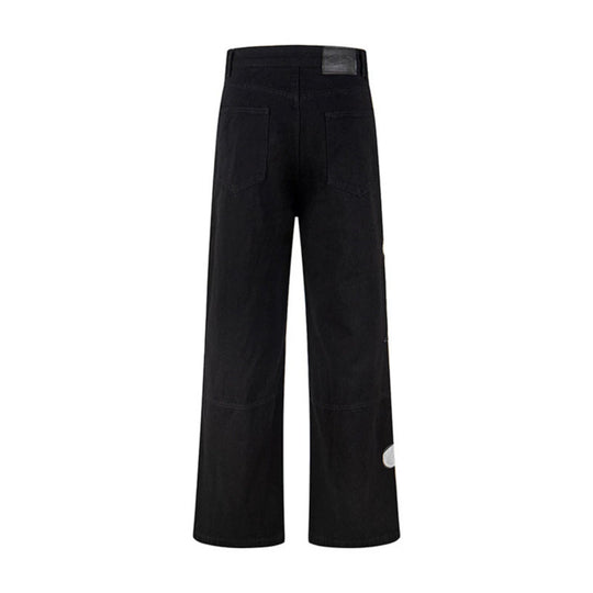 Damen Jeans mit hohem Bund, weitem Beinverlauf, Stick- und Destroy-Details Nord Taschen