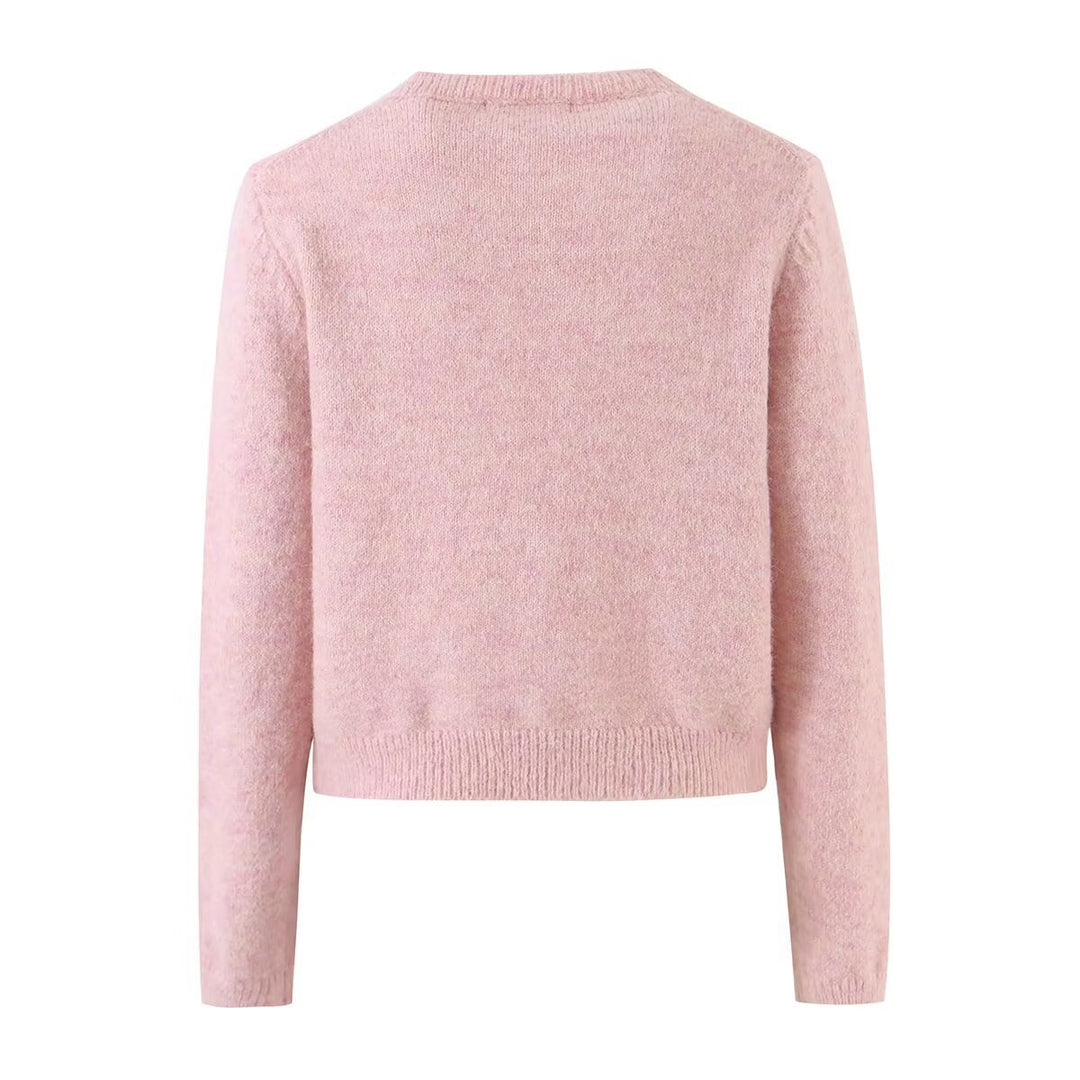 Damen Feinstrick-Cardigan mit Rundhalsausschnitt, Perlmuttknopfleiste und flauschiger Mohair-Optik Nord Taschen