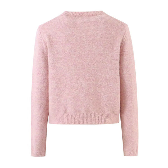 Damen Feinstrick-Cardigan mit Rundhalsausschnitt, Perlmuttknopfleiste und flauschiger Mohair-Optik Nord Taschen
