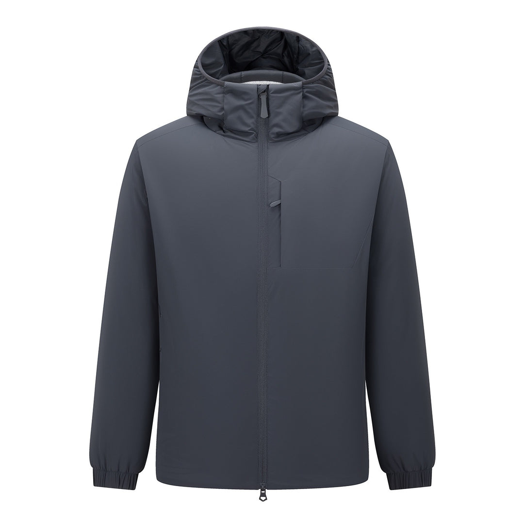 Herren Leichte wasserdichte Softshell-Regenjacke mit Kapuze und versteckter Brusttasche Nord Taschen