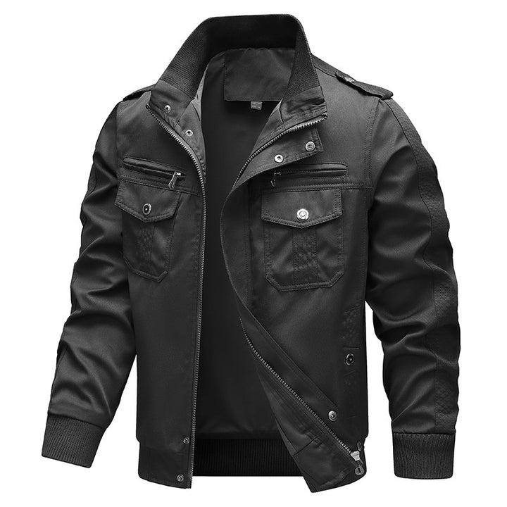 Herren  leichtes Canvas-Field-Bomberjacke mit verstärkten Nahtpaneelen, verdecktem Zweiwege-Reißverschluss, Schulterpatten und ergonomischer Passform Nord Taschen