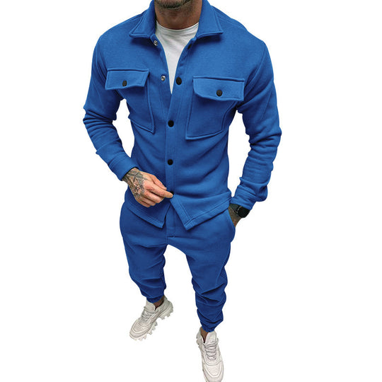 Herren Utility-Overshirt aus French-Terry mit Pattentaschen und Druckknopfverschluss Nord Taschen