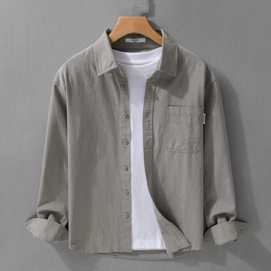 Herren Leichtes Baumwoll-Overshirt mit Brusttasche und Relaxed‑Fit Nord Taschen