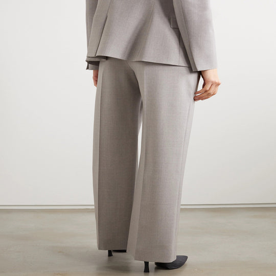 Damen Maßgeschneiderter Hosenanzug mit weitem Bein und einreihigem Blazer Nord Taschen