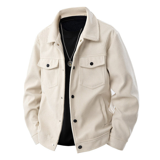 Herren Komfortable Cordjacke Nord Taschen