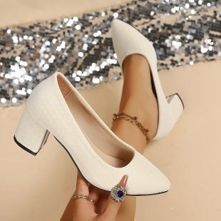 Damen Stilvolle Blockabsatz-Pumps