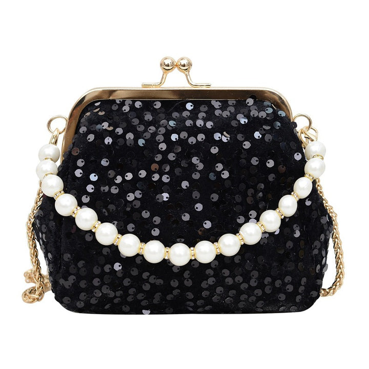Damen Glamouröse Clutch mit Perlenakzenten Nord Taschen