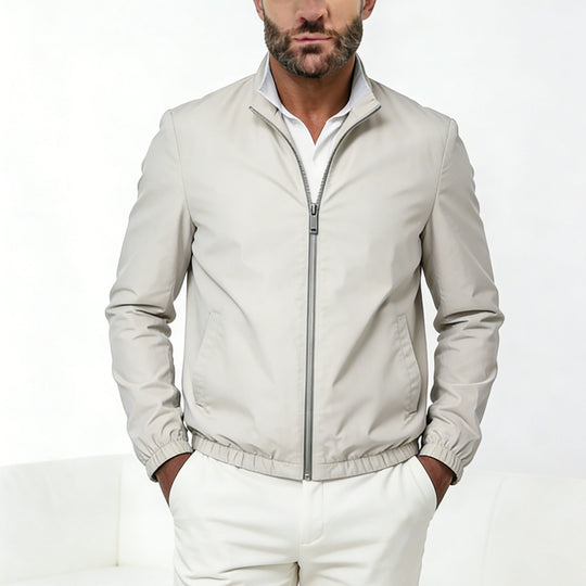 Herren Leichte Zip-Übergangsjacke mit Stehkragen und minimalen Nähten Nord Taschen