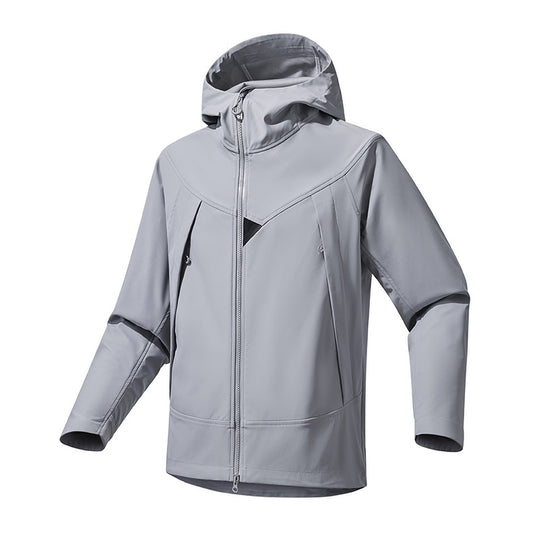 Herren Leichte Softshell‑Hoodiejacke mit winddichter atmungsaktiver Membran und ergonomischem Schnitt Nord Taschen
