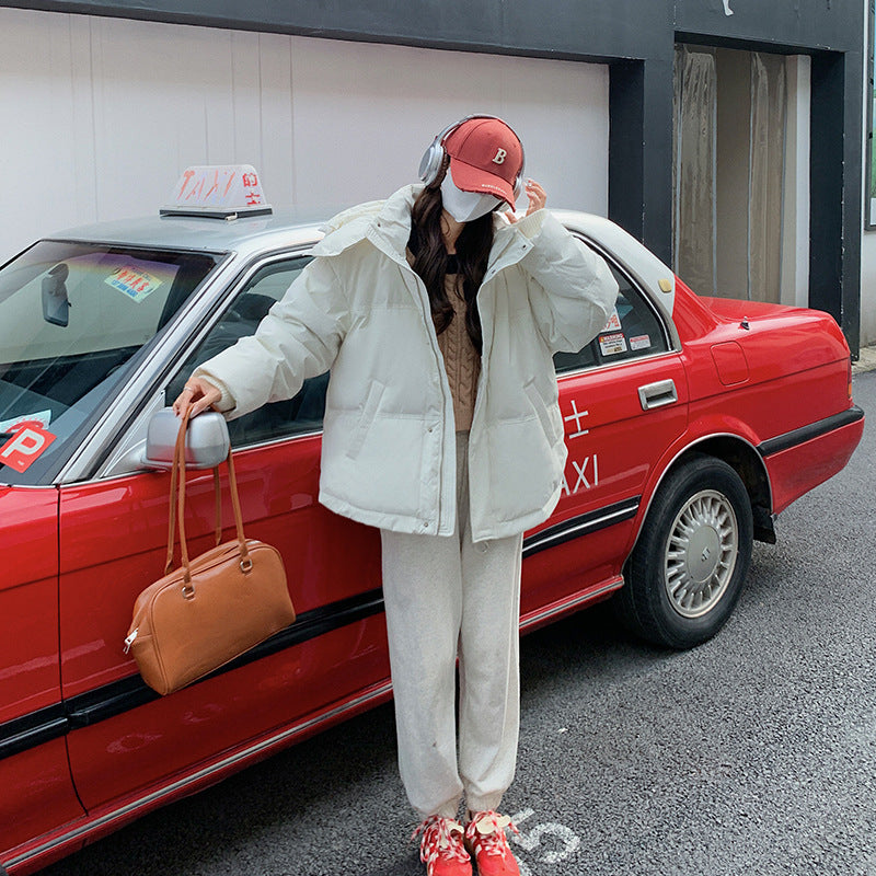 Damen nan leicht wattierte Oversize-Steppjacke mit Kapuze und verdecktem Reißverschluss Nord Taschen
