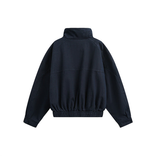 Unisex Kurz geschnittene Boxy-Outdoorjacke mit versteckter Reißverschlussblende, hohem Stehkragen und elastischem Bund Nord Taschen
