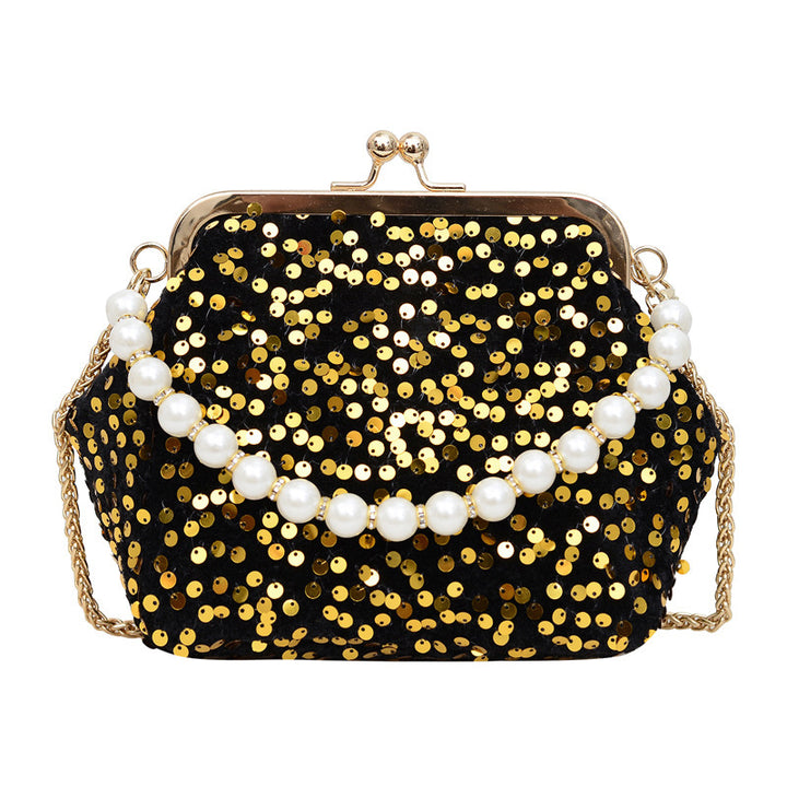 Damen Glamouröse Clutch mit Perlenakzenten Nord Taschen