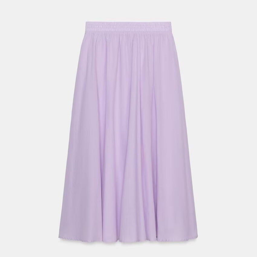 Damen Weicher A-Linien-Midirock mit elastischem Gummibund und fließender Chiffon‑Optik Nord Taschen