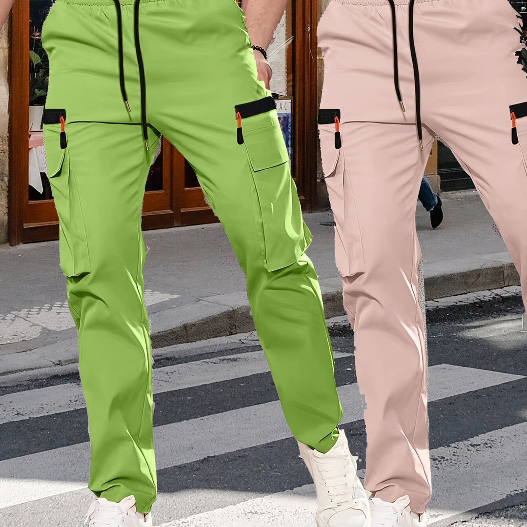 Herren Cargohose im Joggerstil mit elastischem Bund, Tunnelzug & Mehrfachtaschen Nord Taschen
