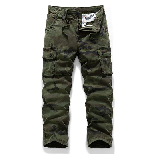 Herren Cargohose im Military‑Look mit Mehrfachtaschen, Kordelzugbund und verstärkten Kniepartien Nord Taschen