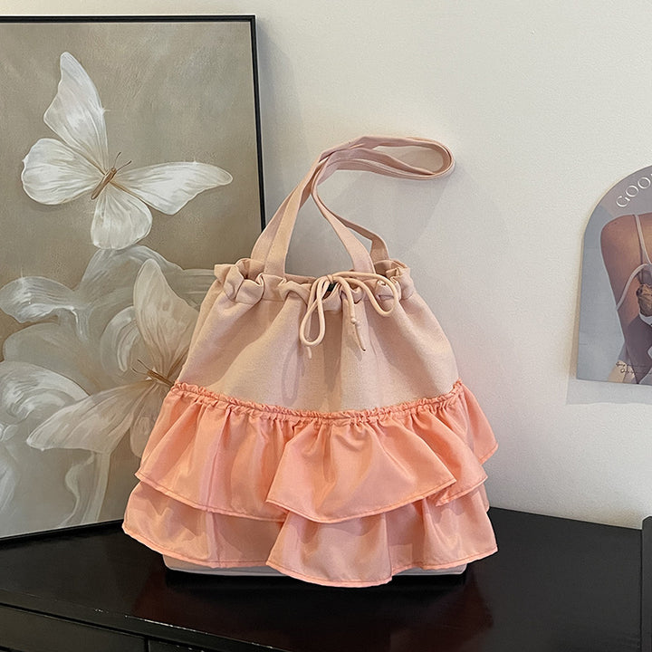 Damen Hobo-Tasche mit voluminösem Rüschendesign Nord Taschen