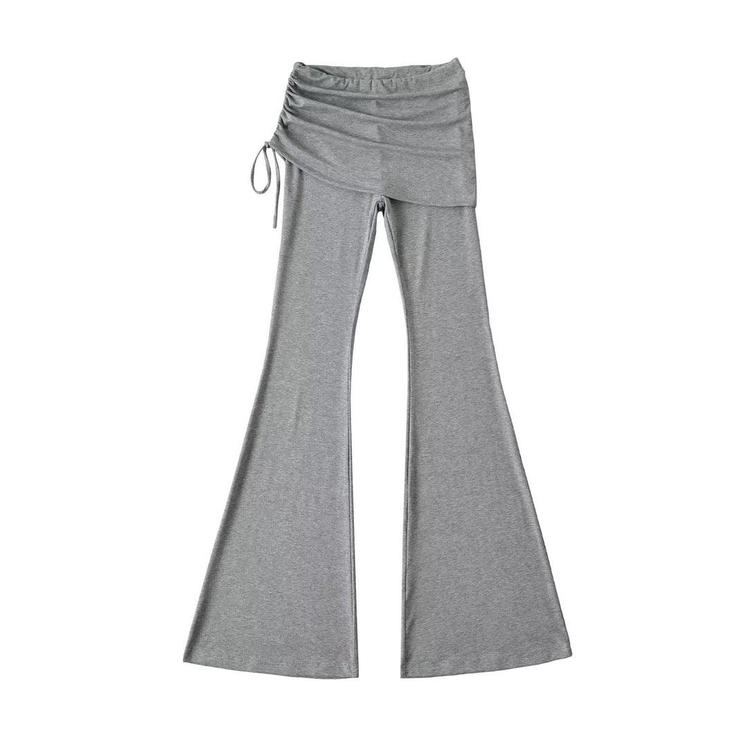 Damen Schlaghose mit integrierter Mini‑Rock‑Überlage und Kordelzug Nord Taschen