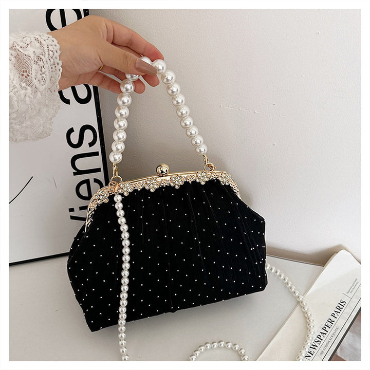 Damen elegante Umhängetasche mit Perlenbesatz Nord Taschen