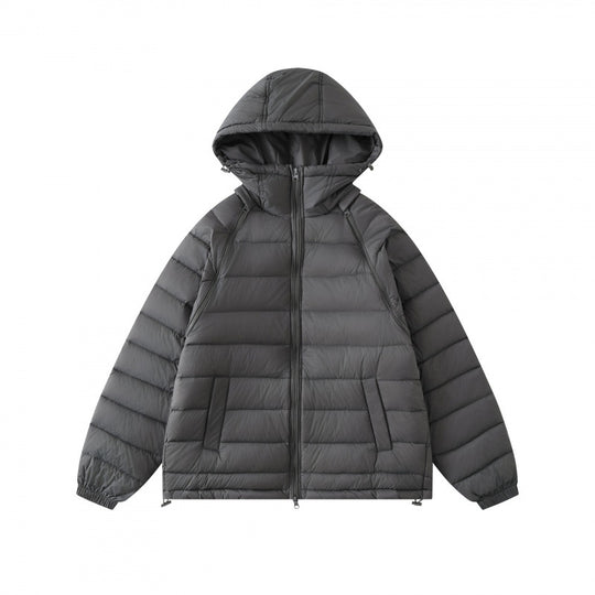 Unisex Leichte wattierte Kapuzenjacke mit Zwei-Wege-Reißverschluss und verstellbarem Saum Nord Taschen