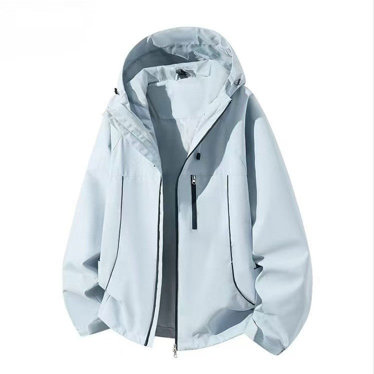 Herren Wasserdichte Kapuzen-Softshelljacke mit winddichtem Schnitt und Reißverschluss Nord Taschen