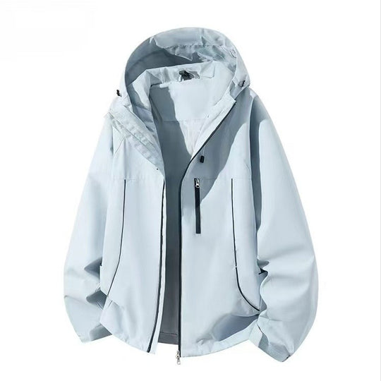 Herren Wasserdichte Kapuzen-Softshelljacke mit winddichtem Schnitt und Reißverschluss Nord Taschen