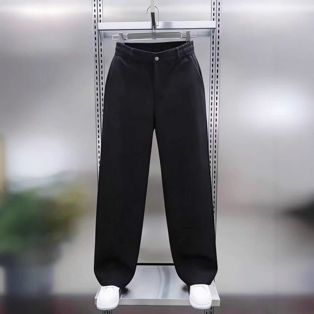 Herren Weite Chinohose mit hoher Taille und elastischem Rückbund Nord Taschen