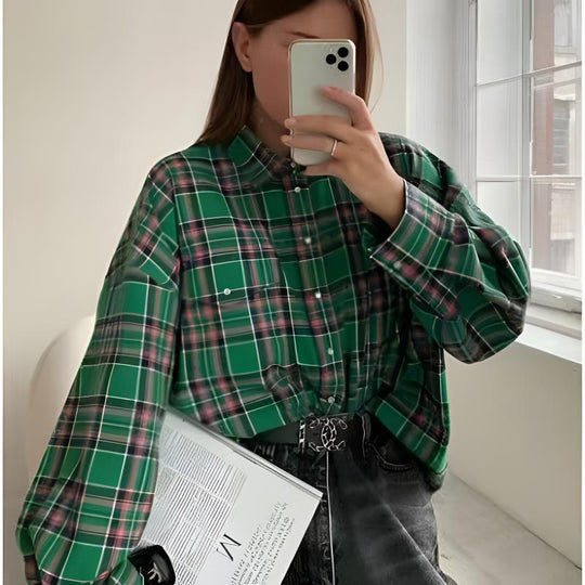 DamenOversized Karo-Hemdbluse - Vittorelli
