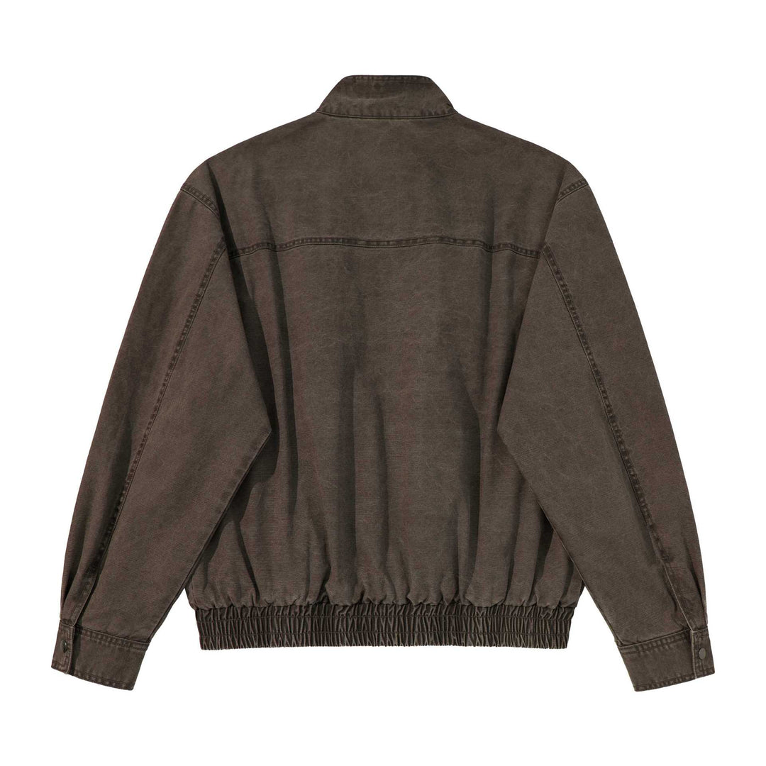 Herren Kurz geschnittener Utility‑Blouson mit hohem Stehkragen, Reißverschluss und elastischem Saum Nord Taschen