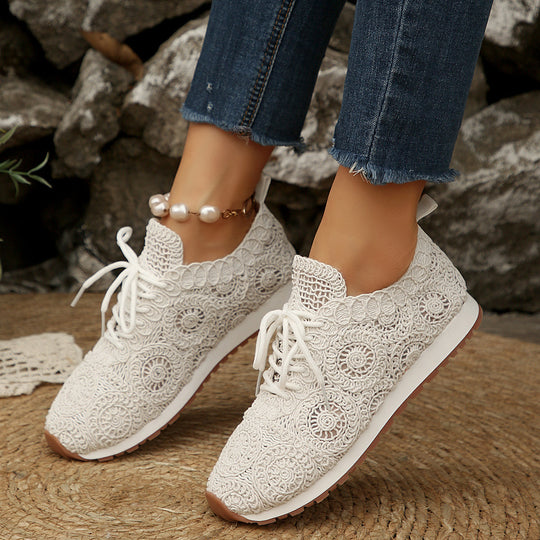 Damen  gestrickte Slip-On Plateau-Sneaker mit atmungsaktivem Obermaterial und gepolstertem Komfortfußbett Nord Taschen