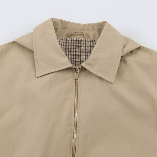 Damen Leichte Kapuzenjacke im Cropped-Oversize-Schnitt mit Tunnelzugsaum und verdecktem Reißverschluss Nord Taschen