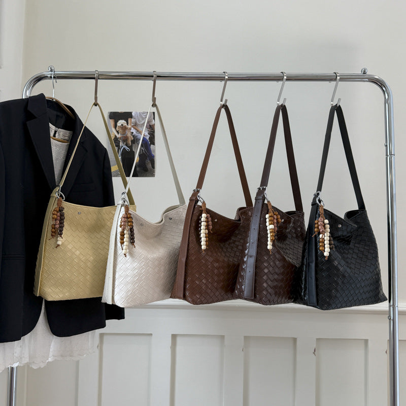Damen Shopper Tasche mit strukturiertem Flechtmuster Nord Taschen