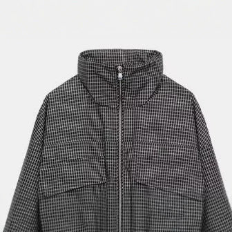 Damen Kurzjacke mit Taillenzug, Stehkragen und aufgesetzten Taschen Nord Taschen