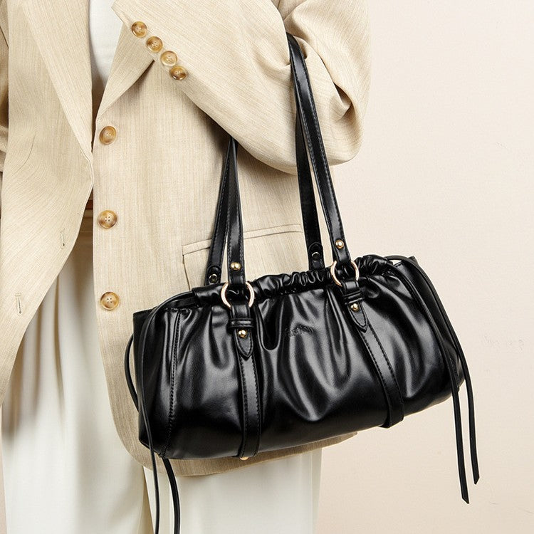 Damen elegante Beuteltasche mit raffiniertem Kordelzug Nord Taschen