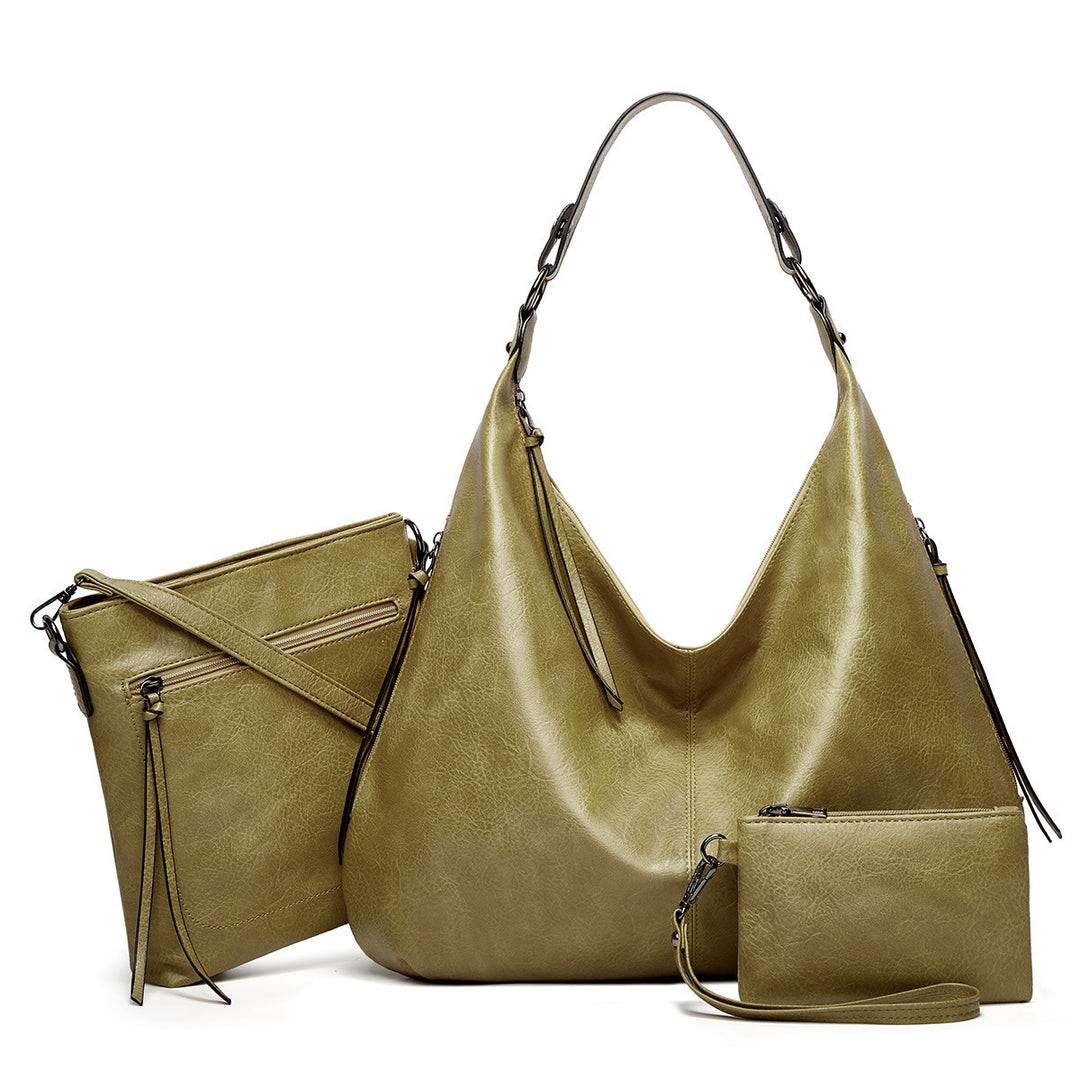 Damen Hobo-Tasche mit abnehmbaren Kosmetiktäschchen und praktischem Fächerdesign Nord Taschen