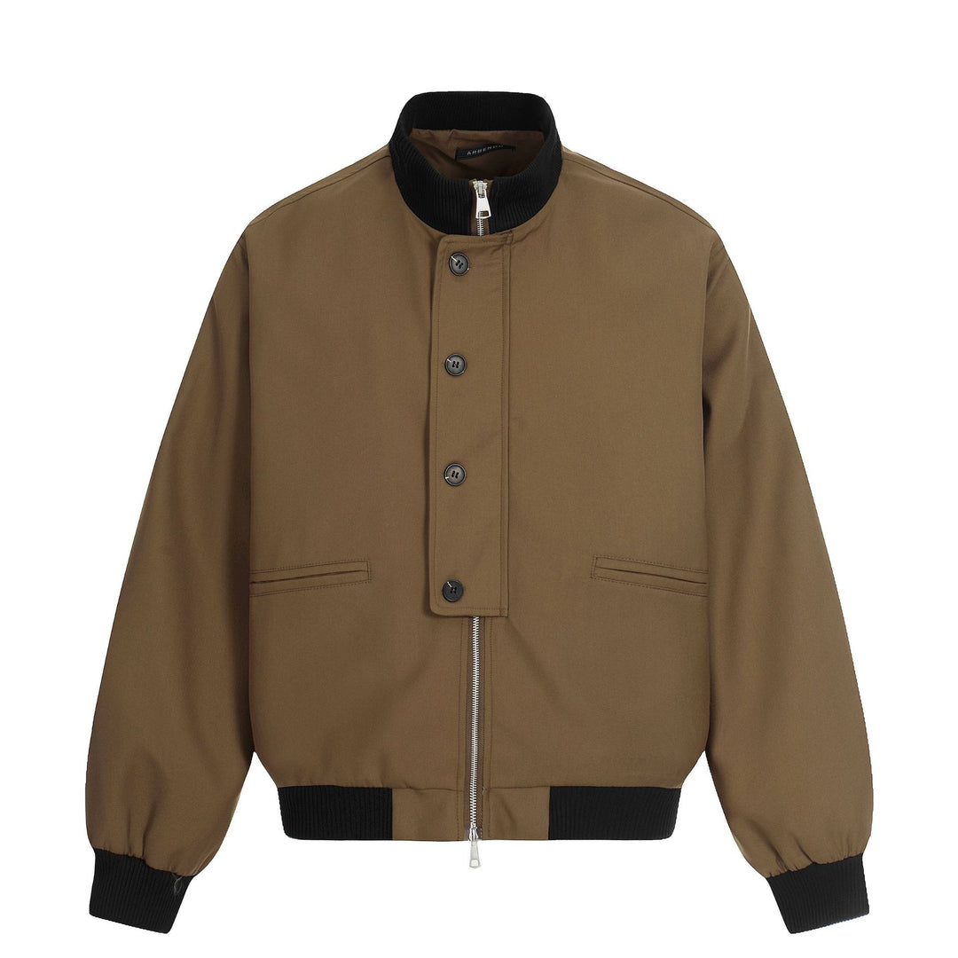 Unisex Kurze Boxy‑Bomberjacke mit verdeckter Reißverschluss‑Front und hohem Rippkragen Nord Taschen