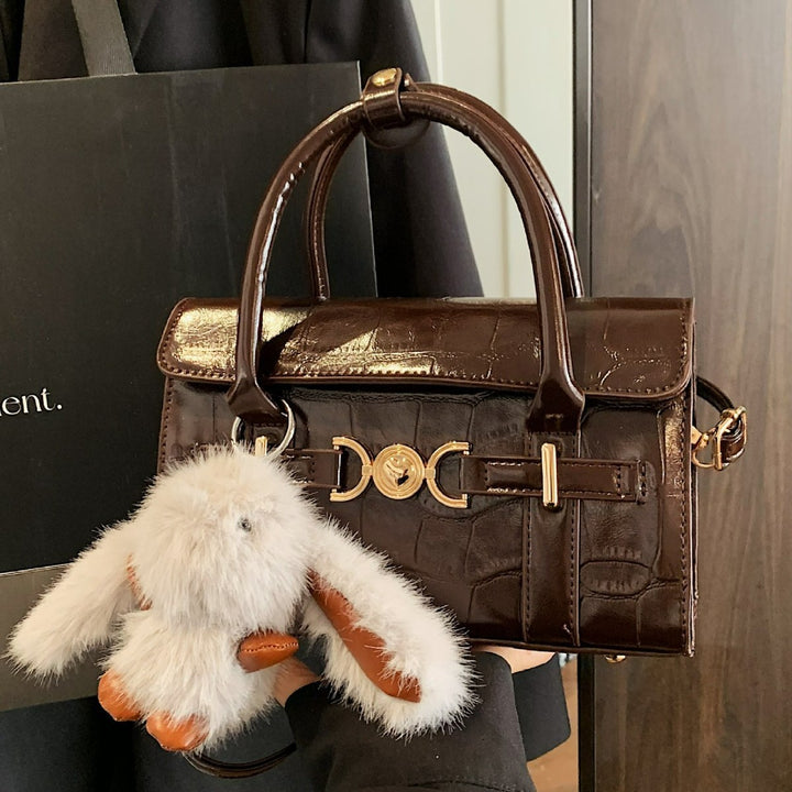 Damen elegante Handtasche mit abnehmbarem Tieranhänger Nord Taschen