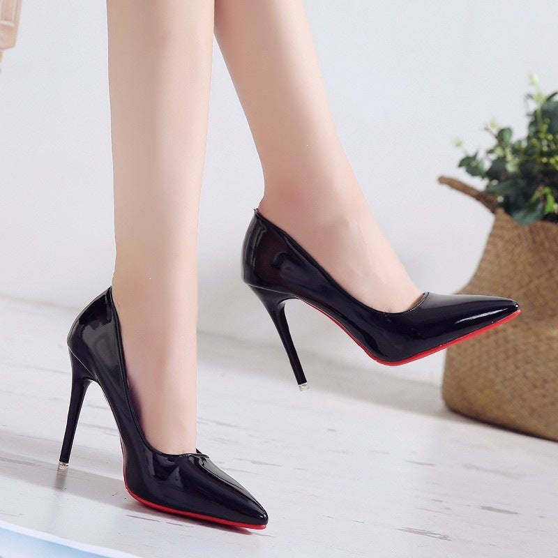 Damen Elegante Stiletto-Pumps mit hochglänzender Oberfläche