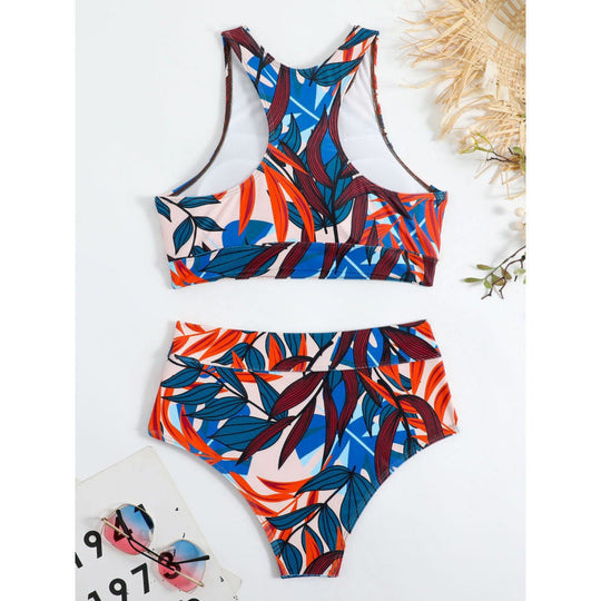 Damen Bikini-Set mit hohem Bund und sportlichem Oberteil Nord Taschen