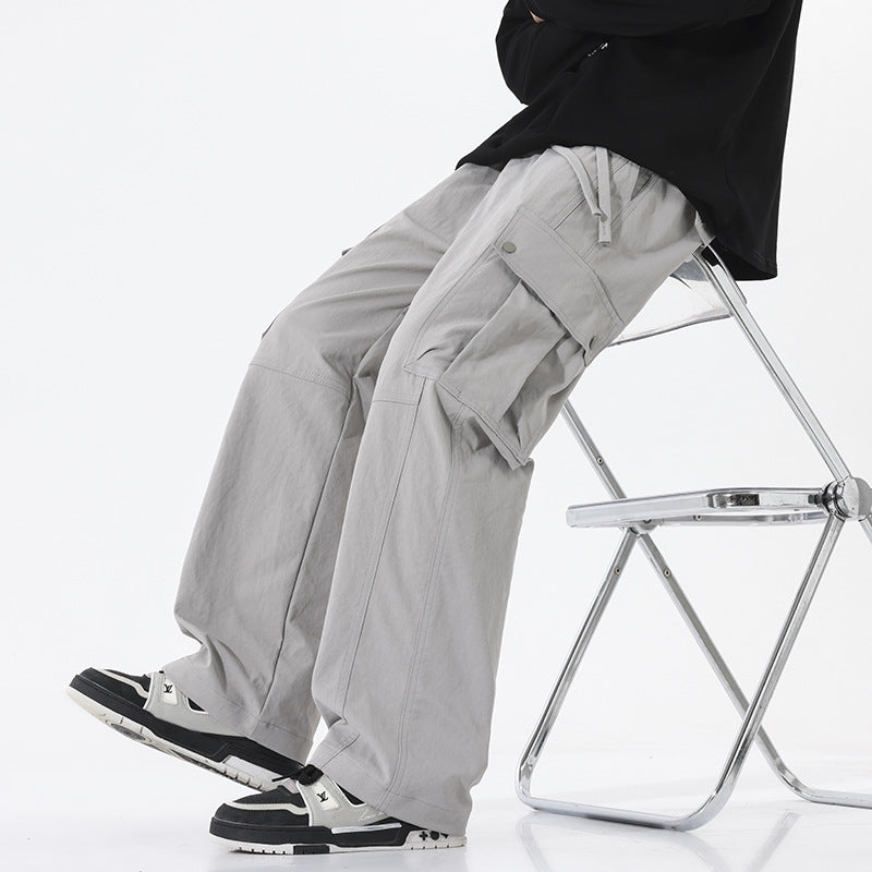 Herren Oversize-Cargohose im Utility-Stil mit Tunnelzugbund und großen Klappentaschen Nord Taschen