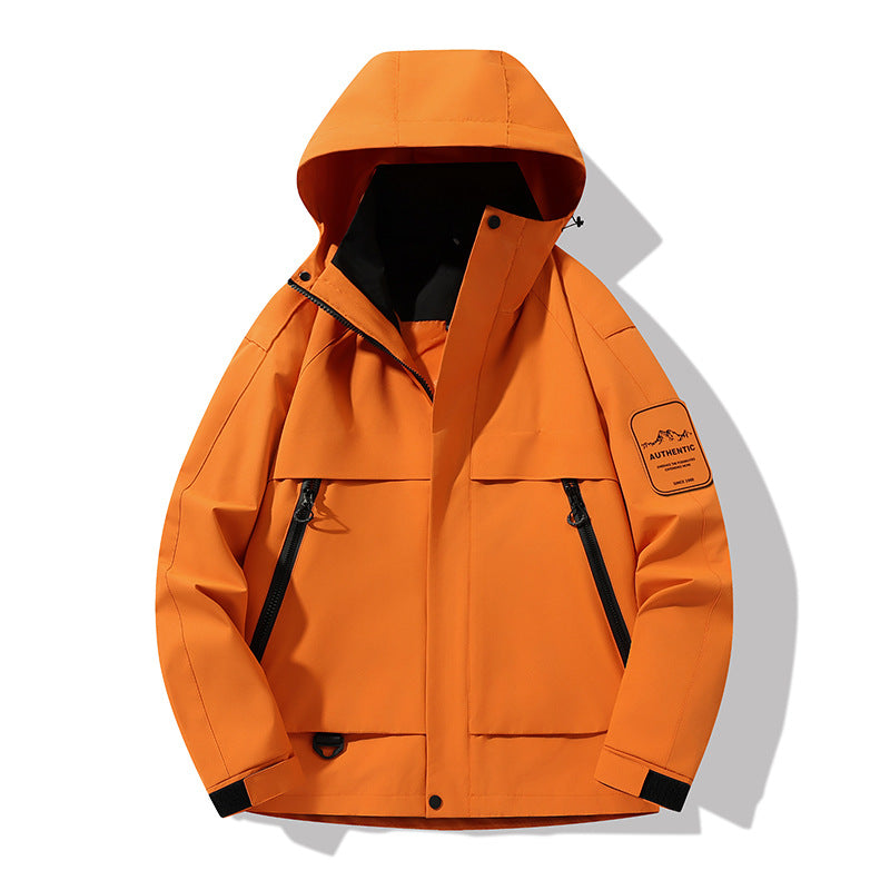 Herren multifunktionale Wasserfeste Softshell-Regenjacke mit abnehmbarer Fleece-Innenjacke Nord Taschen